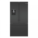 Bosch - 500 Series 21 Cu. Ft. French Door Counter-Depth Smart Refrigerator with External Water and Ice Maker - Black Stainless Steel