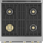 Monogram - 5.7 Cu. Ft. Freestanding Gas Convection Range with 4 Burners - Stainless steel