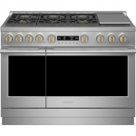 Monogram - 8.9 Cu. Ft. Freestanding Double Oven Gas Convection Range with 6 Burners - Stainless steel