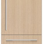 Fisher & Paykel - 24in. 12.1 cu.ft. Bottom-Freezer Built-In Column Refrigerator with Stainless Interior and Internal Ice and Water - Custom Panel Ready
