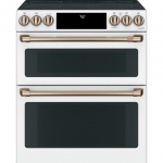 Café - 6.7 Cu. Ft. Slide-In Double Oven Electric True Convection Range with Built-In Wi-Fi - Matte White