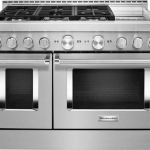 KitchenAid - 6.3 Cu. Ft. Freestanding Double-Oven Gas True Convection Range with Self-Cleaning - Stainless steel