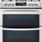 LG - 6.9 Cu. Ft. Slide-In Double Oven Gas True Convection Range with EasyClean and ThinQ Technology - Stainless steel