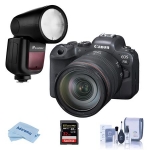 Canon EOS R6 FF Mirrorless Camera w/RF 24-105mm USM Lens with External Flash