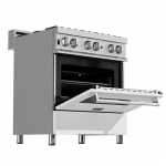 ZLINE - Professional 4 Cu. Ft. Freestanding Dual Fuel Convection Range - Matte White