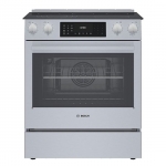 Bosch - Benchmark Series 4.6 Cu. Ft. Slide-In Electric Convection Range with Self-Cleaning - Stainless steel