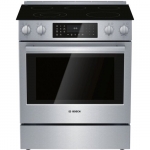 Bosch - 800 Series 4.6 Cu. Ft. Slide-In Electric Convection Range with Self-Cleaning - Stainless steel