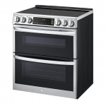 LG - 7.3 Cu. Ft. Slide-In Double Oven Electric True Convection Range with EasyClean and InstaView - Stainless steel