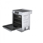Bosch - 800 Series 4.6 Cu. Ft. Slide-In Electric Convection Range with Self-Cleaning - Stainless steel
