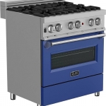 ZLINE - Professional 4 Cu. Ft. Freestanding Dual Fuel Convection Range - Blue Matte