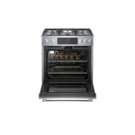 Bosch - Benchmark Series 4.8 Cu. Ft. Slide-In Gas Convection Range with Self-Cleaning - Stainless steel