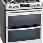 LG - 6.9 Cu. Ft. Slide-In Double Oven Gas True Convection Range with EasyClean and ThinQ Technology - Stainless steel