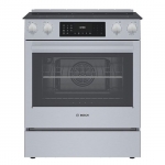 Bosch - 800 Series 4.6 Cu. Ft. Slide-In Electric Convection Range with Self-Cleaning - Stainless steel