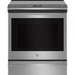 GE Profile - 5.3 Cu. Ft. Slide-In Electric Induction True Convection Range with No Preheat Air Fry and WiFi - Stainless steel