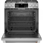 Café - 5.6 Cu. Ft. Slide-In Gas Convection Range - Stainless steel