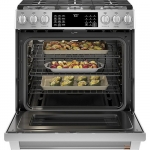 Café - 5.6 Cu. Ft. Slide-In Gas Convection Range - Stainless steel