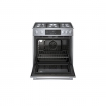 Bosch - 800 Series 4.8 Cu. Ft. Self-Cleaning Slide-In Gas Convection Range - Stainless steel