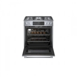 Bosch - 800 Series 4.8 Cu. Ft. Self-Cleaning Slide-In Gas Convection Range - Stainless steel