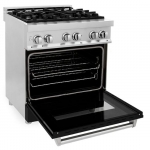 ZLINE - Professional 4 Cu. Ft. Freestanding Dual Fuel Convection Range - Black Matte