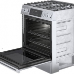 Bosch - Benchmark Series 4.8 Cu. Ft. Slide-In Gas Convection Range with Self-Cleaning - Stainless steel