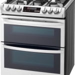 LG - 6.9 Cu. Ft. Slide-In Double Oven Gas True Convection Range with EasyClean and ThinQ Technology - Stainless steel