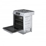 Bosch - 800 Series 4.8 Cu. Ft. Self-Cleaning Slide-In Gas Convection Range - Stainless steel