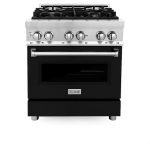 ZLINE - Professional 4 Cu. Ft. Freestanding Dual Fuel Convection Range - Black Matte