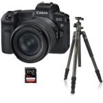 Canon EOS R Digital Camera with RF 24-105mm f/4 L IS Lens, Bundle with Vanguard VEO 2 Aluminum Tripod