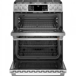 Café - 6.7 Cu. Ft. Slide-In Double Oven Gas True Convection Range with Built-In WiFi - Stainless steel