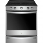 Whirlpool - 6.4 Cu. Ft. Slide-In Electric Convection Range with Self-Cleaning with Air Fry with Connection - Stainless steel