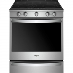 Whirlpool - 6.4 Cu. Ft. Slide-In Electric Convection Range with Self-Cleaning with Air Fry with Connection - Stainless steel