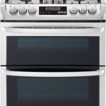 LG - 6.9 Cu. Ft. Slide-In Double Oven Gas True Convection Range with EasyClean and ThinQ Technology - Stainless steel