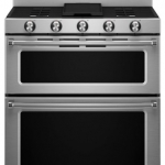 KitchenAid - 6.7 Cu. Ft. Self-Cleaning Freestanding Double Oven Dual Fuel Convection Range - Stainless steel