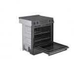 Bosch - 800 Series 4.6 Cu. Ft. Slide-In Electric Convection Range with Self-Cleaning - Black Stainless Steel