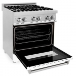 ZLINE - Professional 4 Cu. Ft. Freestanding Dual Fuel Convection Range - Stainless steel