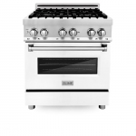 ZLINE - Professional 4 Cu. Ft. Freestanding Dual Fuel Convection Range - Stainless steel