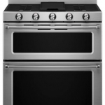 KitchenAid - 6.7 Cu. Ft. Self-Cleaning Freestanding Double Oven Dual Fuel Convection Range - Stainless steel