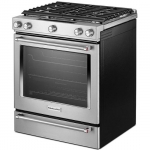 KitchenAid - 6.5 Cu. Ft. Self-Cleaning Slide-In Gas Convection Range - Stainless steel