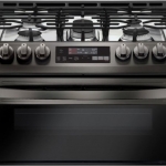 LG - 6.9 Cu. Ft. Slide-In Double Oven Gas True Convection Range with EasyClean and ThinQ Technology - Black Stainless Steel