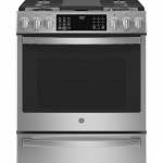 GE Profile - 5.7 Cu. Ft. Slide-In Dual Fuel True Convection Range with No Preheat Air Fry and Wi-Fi - Stainless steel