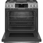 GE Profile - 5.7 Cu. Ft. Slide-In Dual Fuel True Convection Range with No Preheat Air Fry and Wi-Fi - Stainless steel