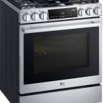 LG - STUDIO 6.3 Cu. Ft. Slide-In Dual Fuel True Convection Range with EasyClean, Air Sous Vide and ThinQ Technology - Stainless steel