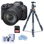 Canon EOS R6 FF Mirrorless Camera w/RF 24-105mm USM Lens Bundle with Tripod Kit