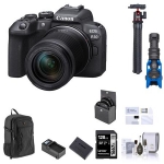 Canon EOS R10 Mirrorless Camera with 18-150mm Lens w/Vlogger Accessories Kit