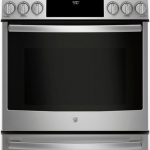 GE - 5.6 Cu. Ft. Slide-In Gas Convection Range - Stainless steel