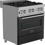 ZLINE - Professional 4 Cu. Ft. Freestanding Dual Fuel Convection Range - Black Matte