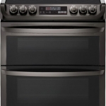 LG - 7.3 Cu. Ft. Smart Slide-In Double Oven Electric True Convection Range with EasyClean and 3-in-1 Element - Black Stainless Steel