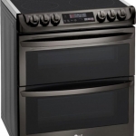 LG - 7.3 Cu. Ft. Smart Slide-In Double Oven Electric True Convection Range with EasyClean and 3-in-1 Element - Black Stainless Steel