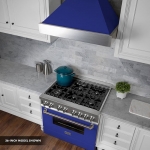 ZLINE - Professional 4 Cu. Ft. Freestanding Dual Fuel Convection Range - Blue Matte