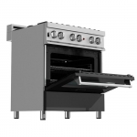 ZLINE - Professional 4 Cu. Ft. Freestanding Dual Fuel Convection Range - Black Matte